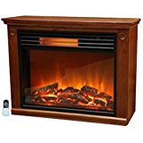 Lifesmart large room infrared fireplace in burnished oak