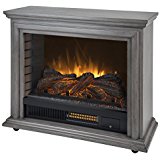 Pleasant hearth sheridan infrared fireplace in weathered gray