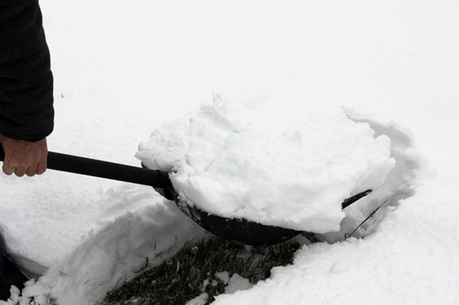 shoveling snow