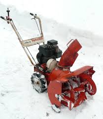 snow blower working